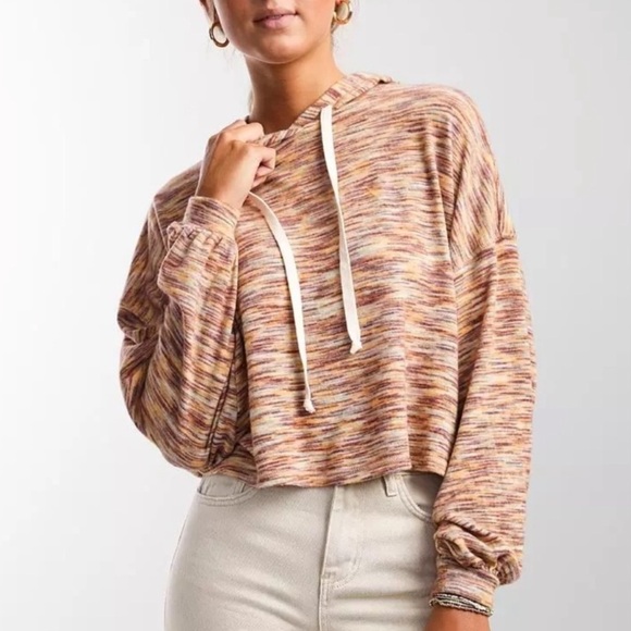 Urban Outfitters Out From Under Space Dyed Jenny Cropped Hoodie Size Medium - Picture 1 of 11